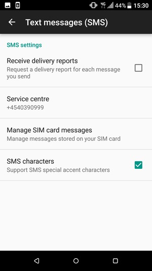 Select Service centre