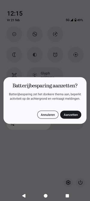 Selecteer Aanzetten