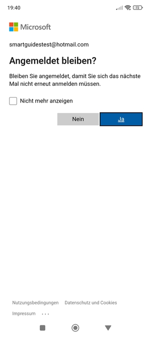 Wählen Sie die gewünschte Option