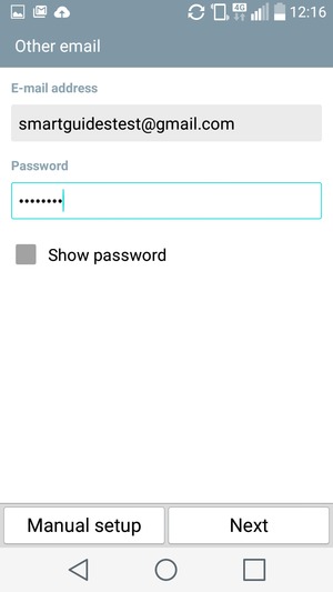 Enter your Gmail or Hotmail address and password. Select Next