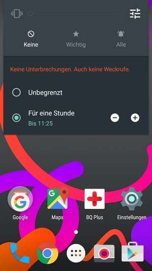 Wählen Sie Keine für Lautlos-Modus