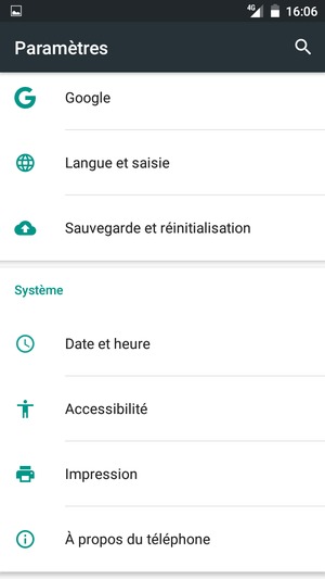 Faites défiler et sélectionnez À propos du téléphone