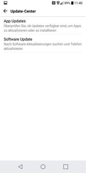 Wählen Sie Software Update