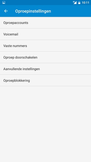 Selecteer Voicemail