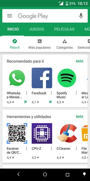 Seleccione la barra de Búsqueda