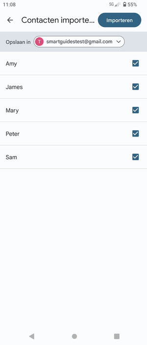 Selecteer Importeren