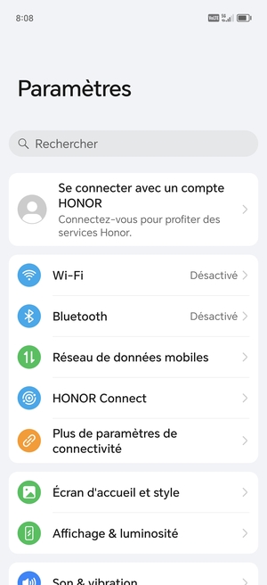 Sélectionnez Réseau de données mobiles