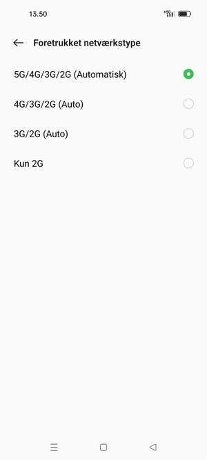 Vælg din foretrukne mulighed