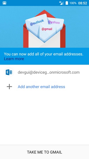 Select TAKE ME TO GMAIL