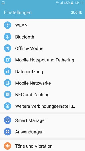 Scrollen Sie und wählen Sie Mobile Netzwerke
