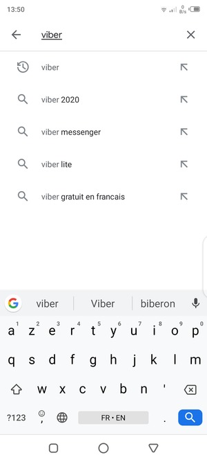 Saisissez le nom de l'appli et sélectionnez 
  Rechercher