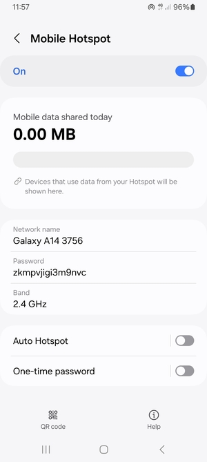 Your phone is now set up for use as a modem