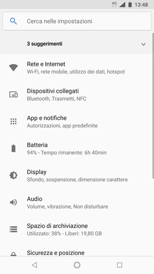 Seleziona Rete e Internet
