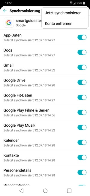 Wählen Sie Jetzt synchronisieren