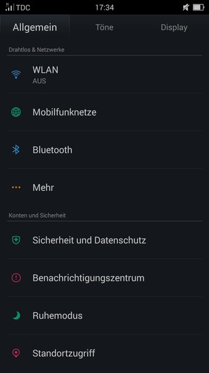 Wählen Sie Mobilfunknetze