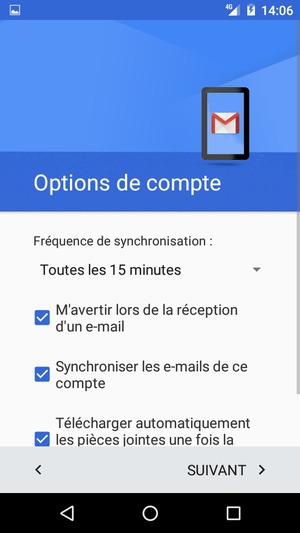Sélectionnez SUIVANT