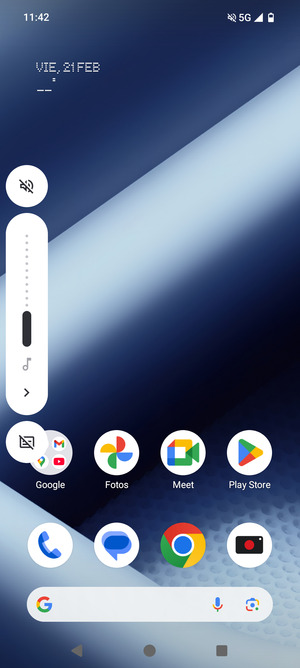 Seleccione Silencio para cambiar el modo de vibración