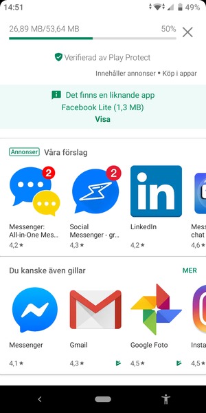 Vänta på att installationsprocessen avslutas