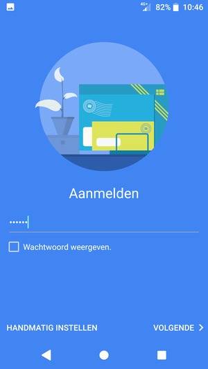 Voer uw wachtwoord in en selecteer HANDMATIG INSTELLEN