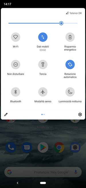 Regola la luminosità al livello desiderato
