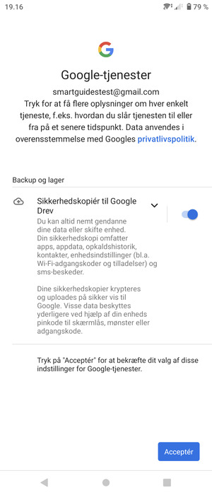 Vælg Acceptér