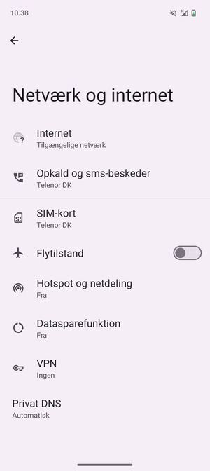 Vælg Internet