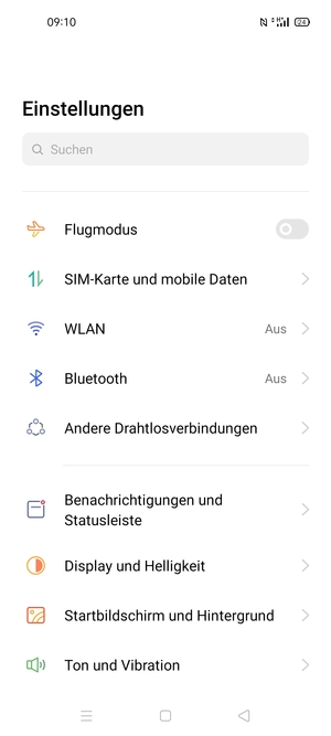 Wählen Sie SIM-Karte und mobile Daten