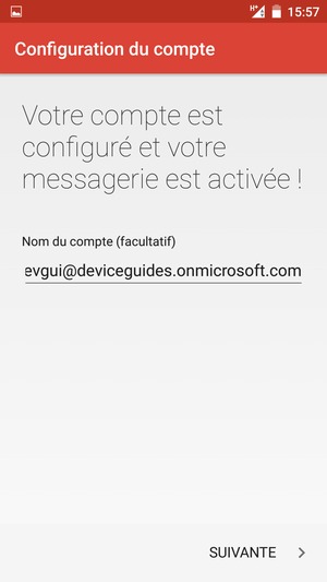 Donnez un nom à votre compte et sélectionnez SUIVANTE
