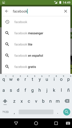 Introduzca el nombre de la aplicación y seleccione Buscar