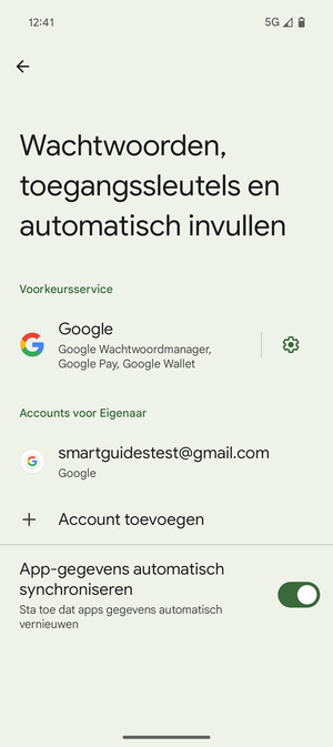 Selecteer uw Google-account