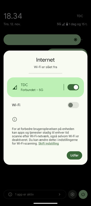 Vælg Udfør