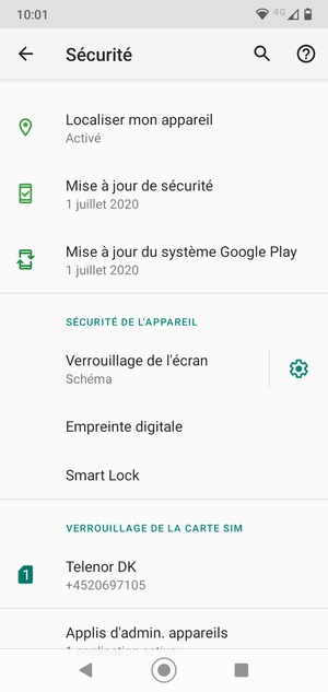 Votre téléphone est maintenant sécurisé par un écran de verrouillage