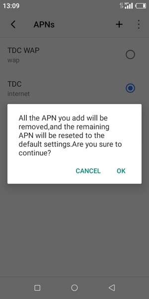 Select OK