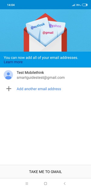 Select TAKE ME TO GMAIL