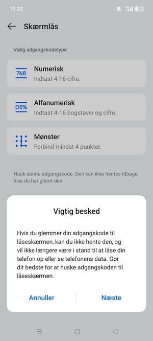 Vælg Næste