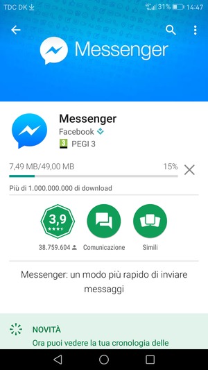 Attendi il completamento del processo di installazione