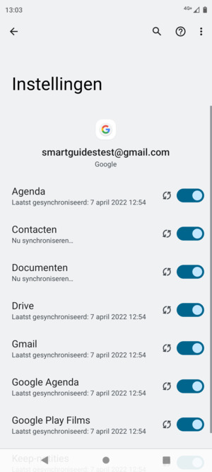 Uw gegevens worden gesynchroniseerd