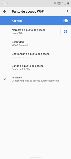 El teléfono ha sido configurado para su uso como módem