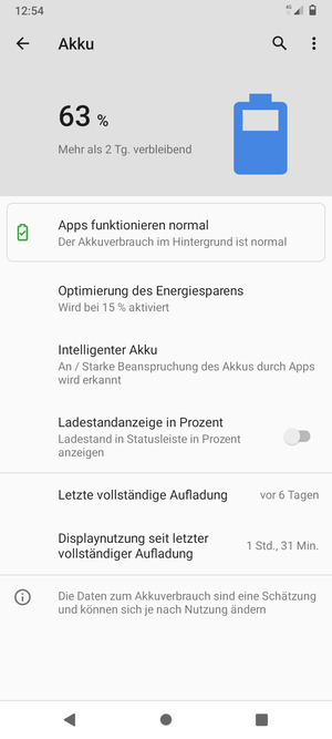 Wählen Sie Optimierung des Energiesparens