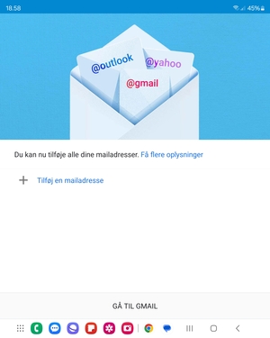 Vælg Tilføj en mailadresse