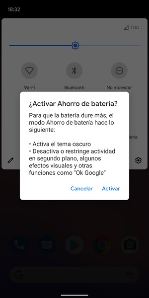 Seleccione Activar