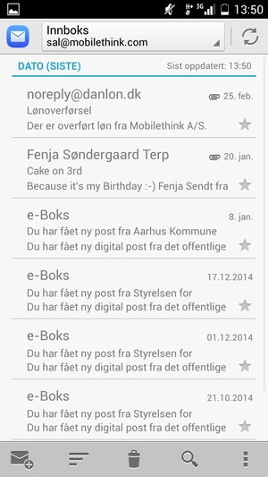 Kontoen er klar til bruk