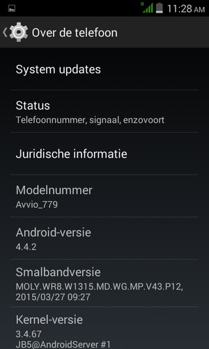 Selecteer System updates