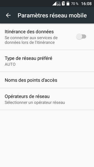 Sélectionnez Noms des points d'accès