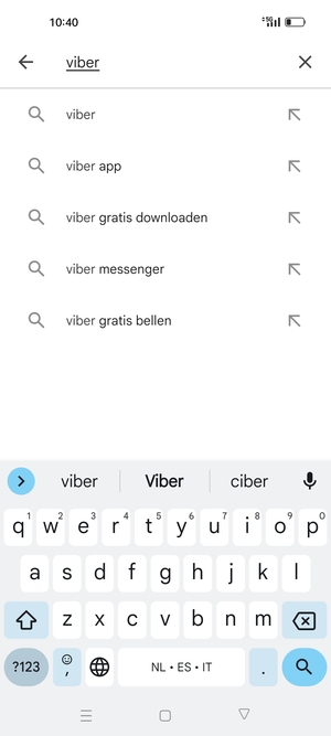 Voer de app-naam in en selecteer Zoeken