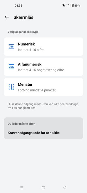 Vælg Mønster