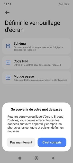 Sélectionnez C'est compris