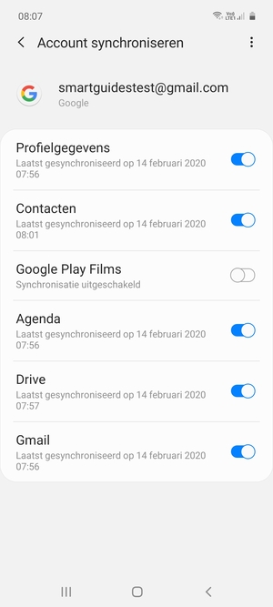 Selecteer de Menu-knop