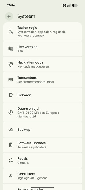 Selecteer Software-updates