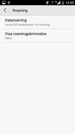 Välj Dataroaming